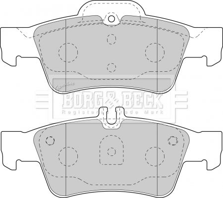 BORG & BECK Комплект тормозных колодок, дисковый тормоз BBP1798